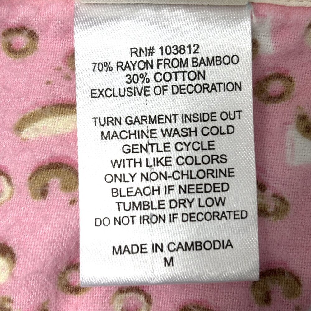 Munki Munki Bamboo Cotton 2-pc Pajama Set Coffee Donuts Size Medium - Picture 10 of 16